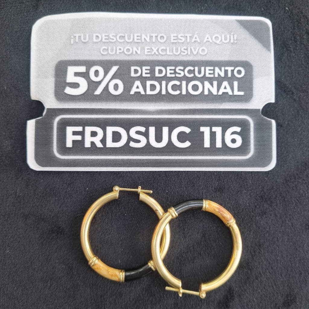 ARETES PAR ORO 14 K 7.8 GRMS (SEMINUEVO)