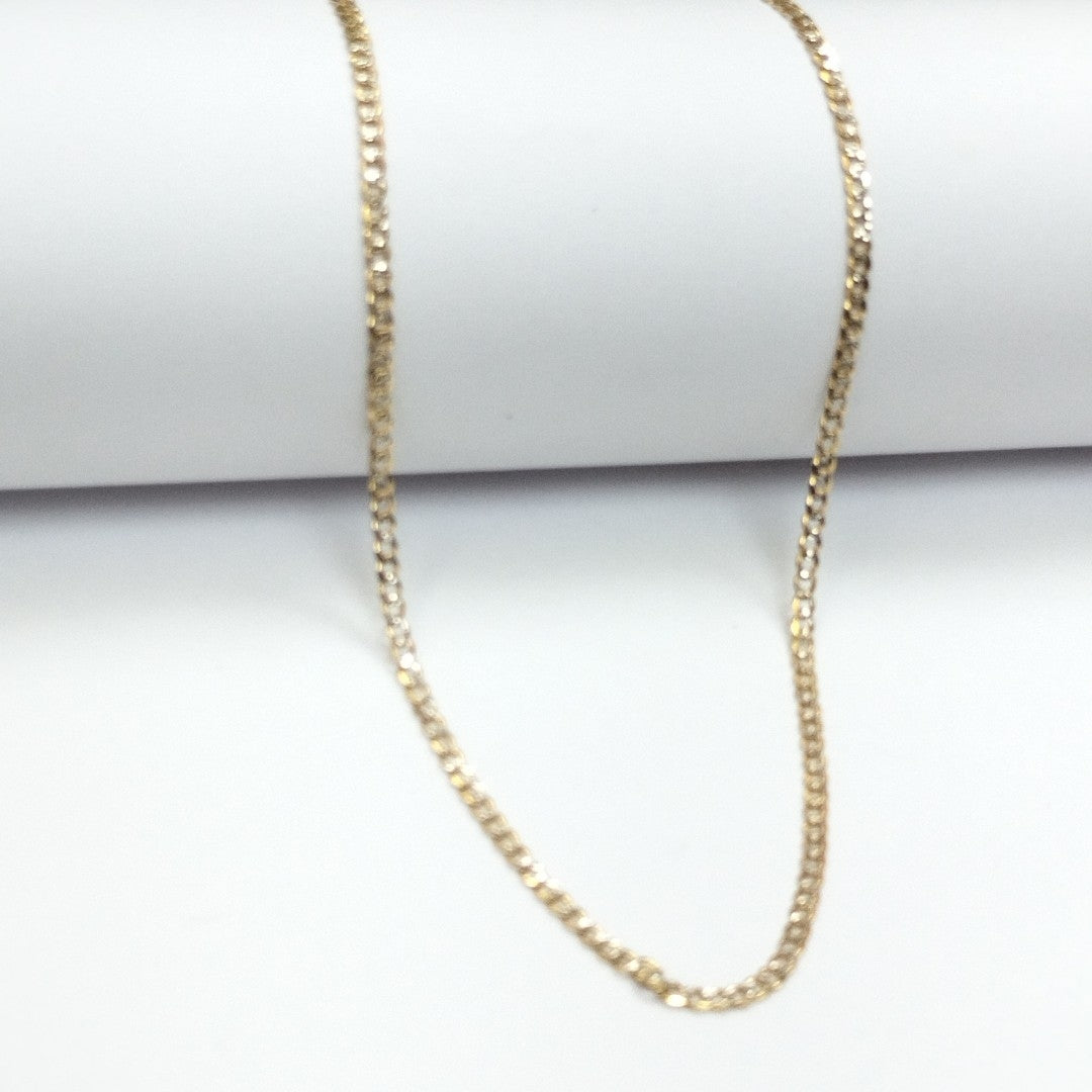 CADENAS BARBADA DIAMANTADA ORO 14K 60 CM 6.2 GR (NUEVO)