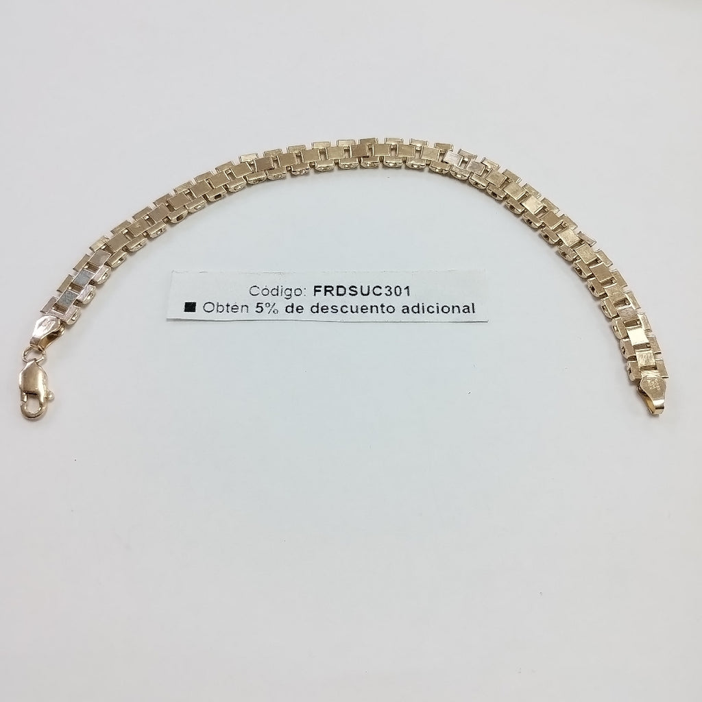 PULSERAS TEJIDO ESPECIAL ORO 10K 21 CM 11.8 GR (NUEVO)