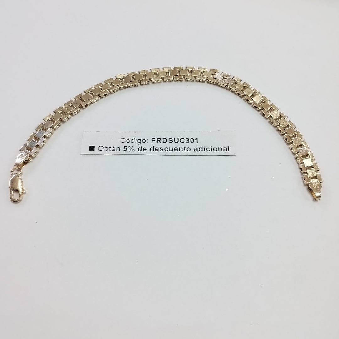 PULSERAS TEJIDO ESPECIAL ORO 10K 21 CM 11.8 GR (NUEVO)
