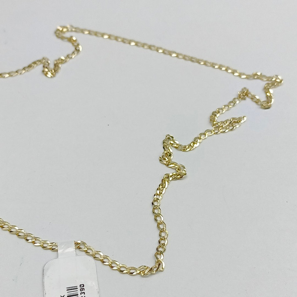 CADENAS TEJIDO BARBADA ORO 14K 60 CM 5.5 GR (NUEVO)