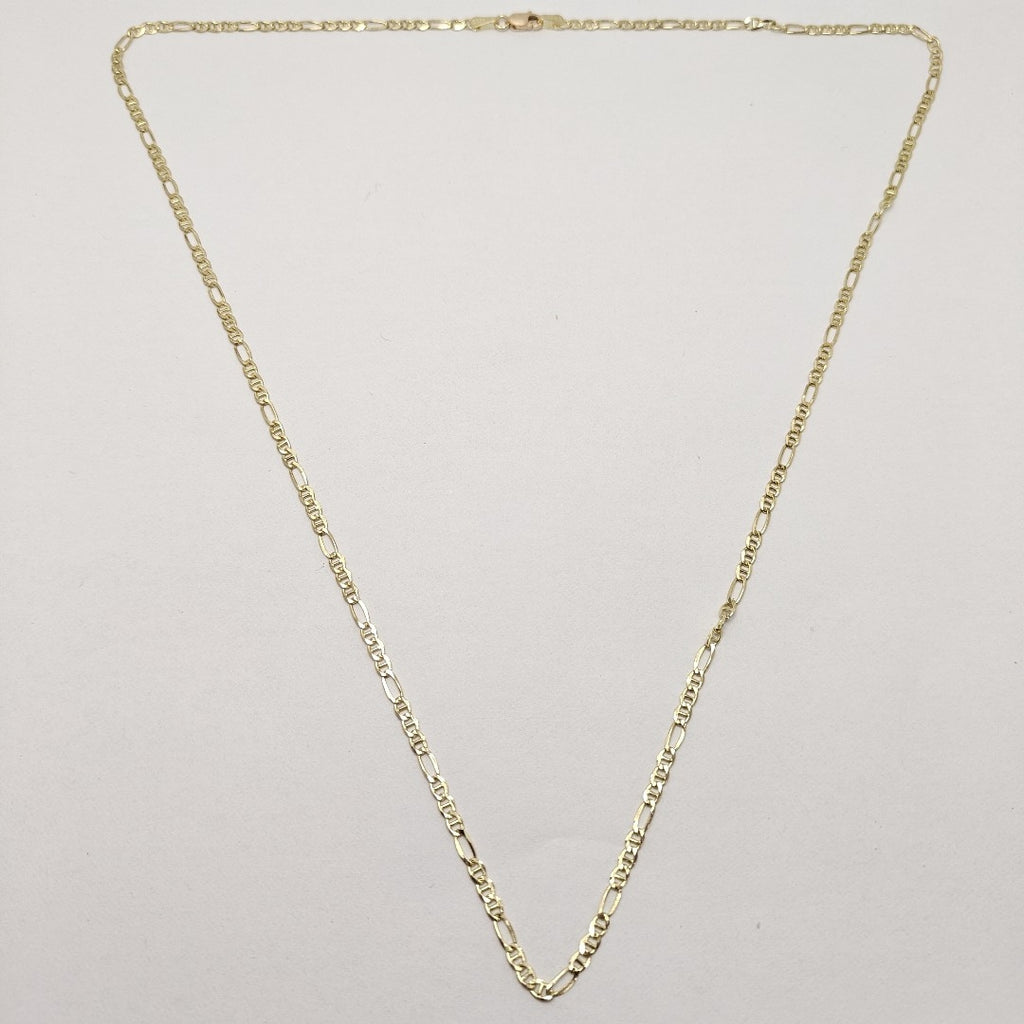 CADENAS TEJIDO FIGARO GUCHI ORO 10K 60 CM 5.2 GR (NUEVO)