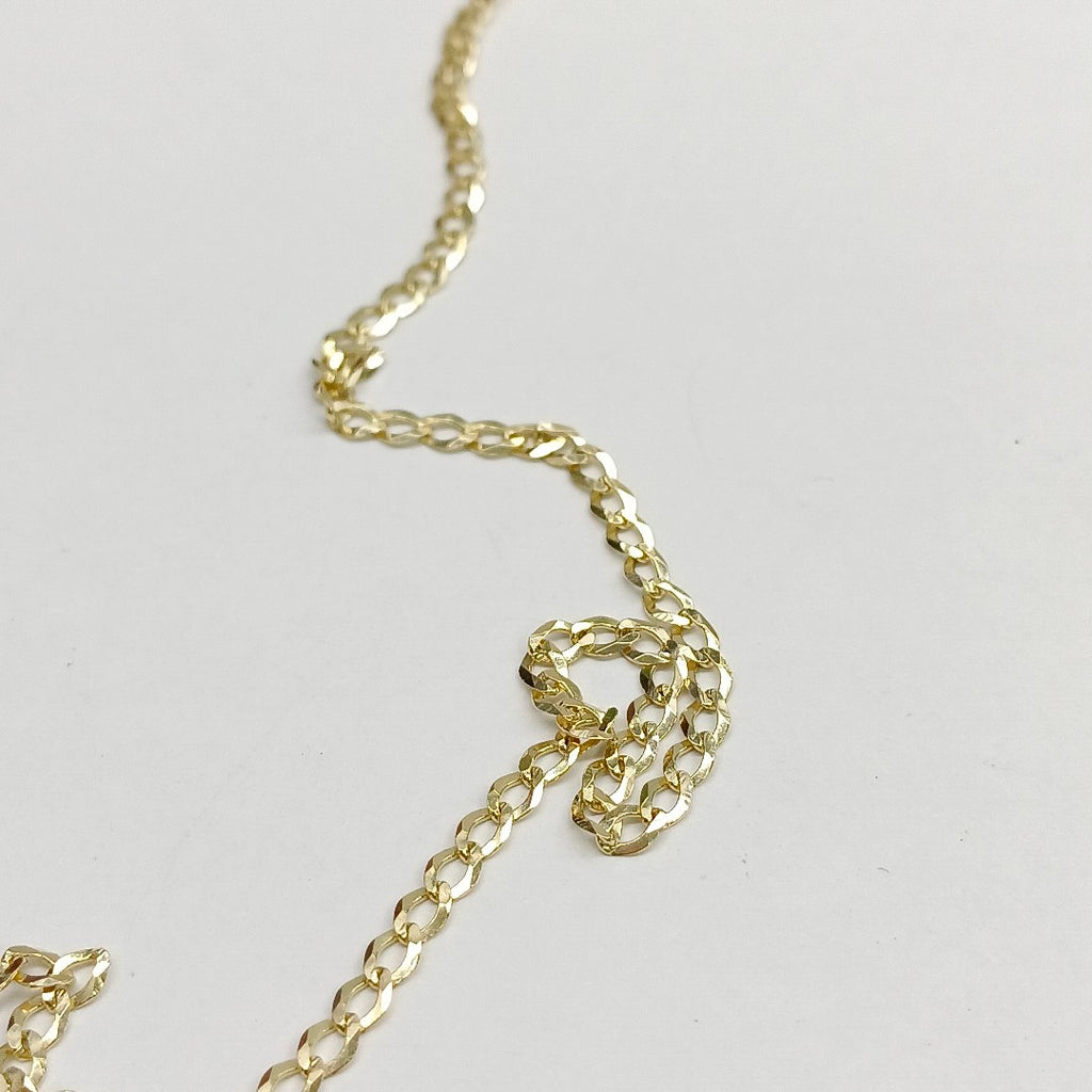 CADENAS TEJIDO BARBADA ORO 14K 60 CM 5.4 GR (NUEVO)
