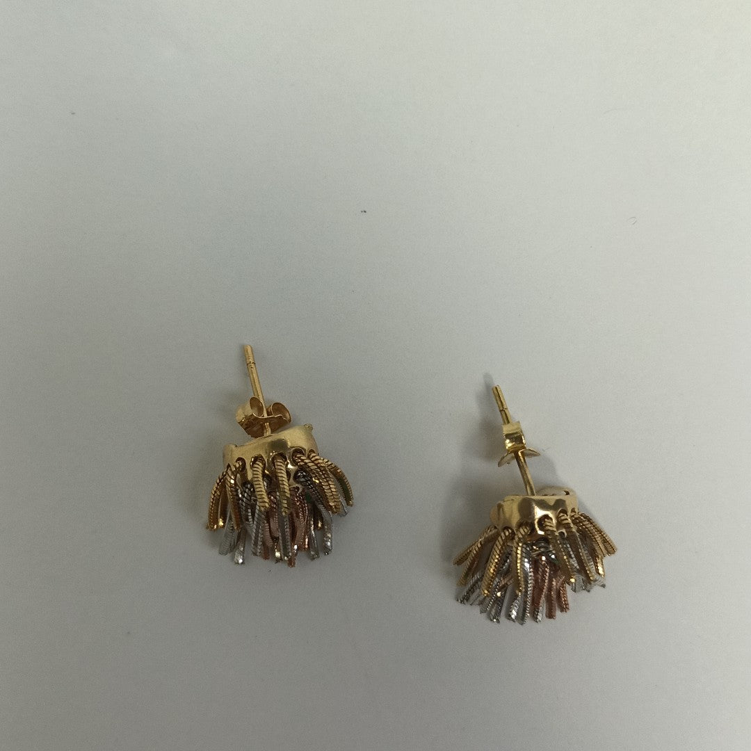 ARETES PAR ORO COMBINADO 14 K 5,00 GRMS (SEMINUEVO)