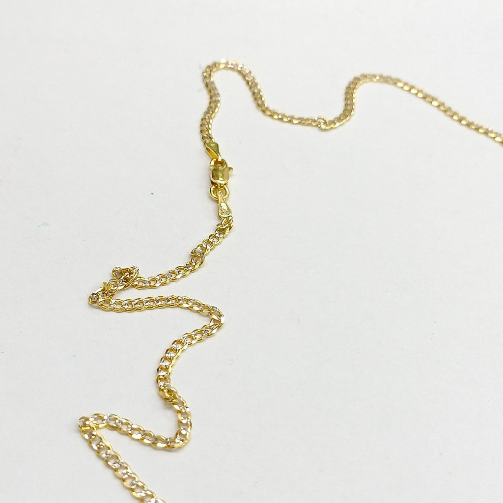 CADENAS BARBADA DIAMANTADA ORO 14K 60 CM 6.2 GR (NUEVO)