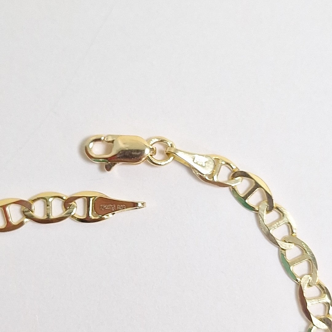PULSERAS TEJIDO MARINERA ORO 14K 16 CM 2.9 GR (NUEVO)