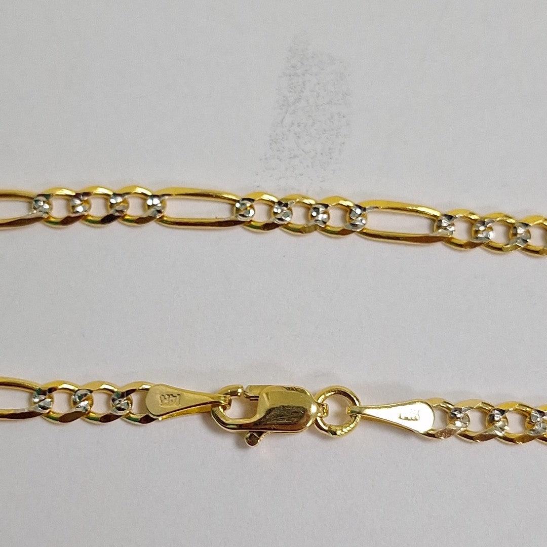 CADENAS 3X1 DIAMANTADA ORO 14K 55 CM 8.5 GR (NUEVO)