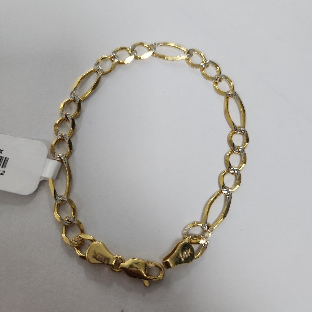 PULSERAS TEJIDO 3X1 ORO 14K 18 CM 6 GR (NUEVO)