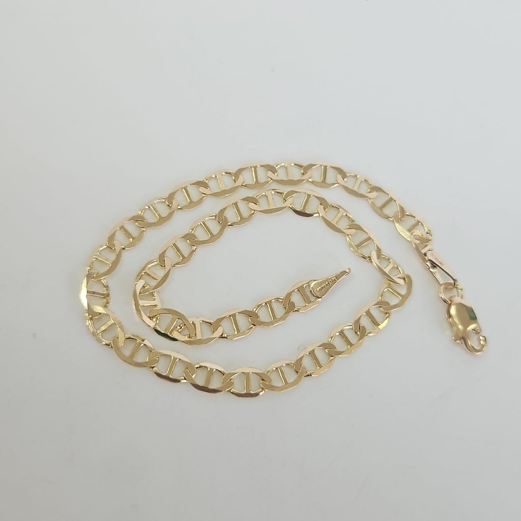 PULSERAS TEJIDO MARINERA ORO 14K 21 CM 3.4 GR (NUEVO)