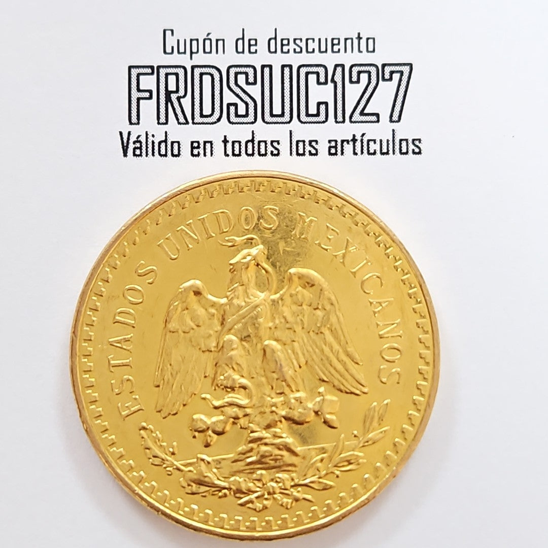 K1 41.6 GRMS 21 K IDENTIFICACIÓN MONEDA NOMINATIVA MONEDAS PESOS 50 PESOS (SEMINUEVO)