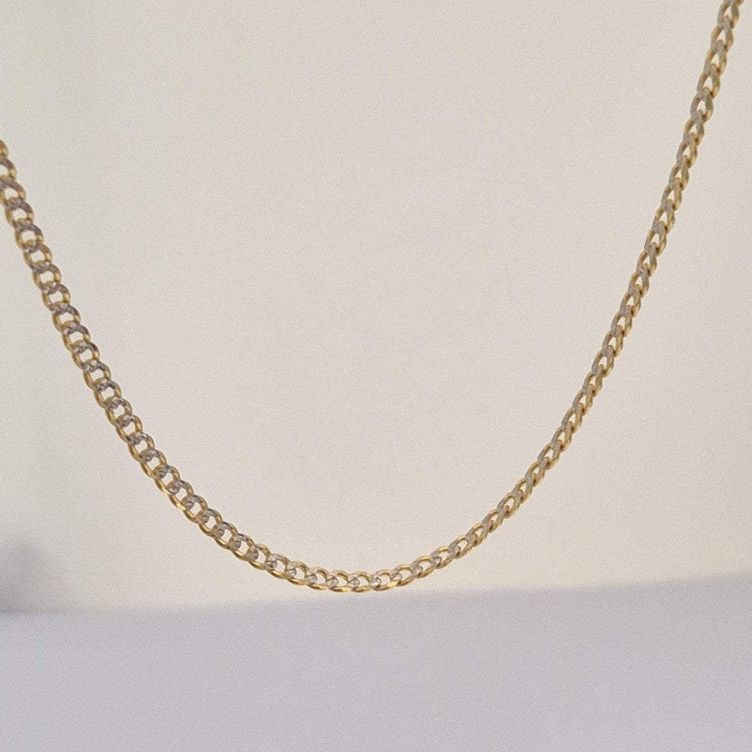 CADENAS BARBADA DIAMANTADA ORO 14K 60 CM 6.2 GR (NUEVO)