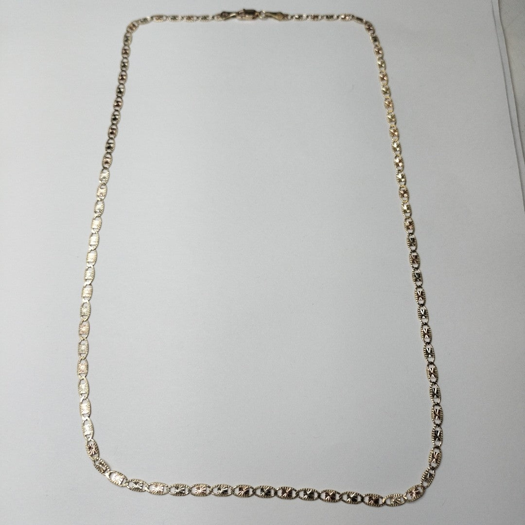 CADENAS TEJIDO GUCHI ORO 10K 55 CM 6.8 GR (NUEVO)