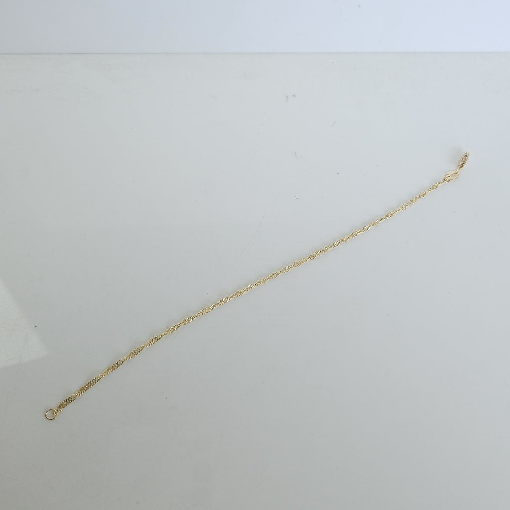 PULSERAS TEJIDO MEDIO TZL ORO 14K 18 CM 1.3 GR (NUEVO)