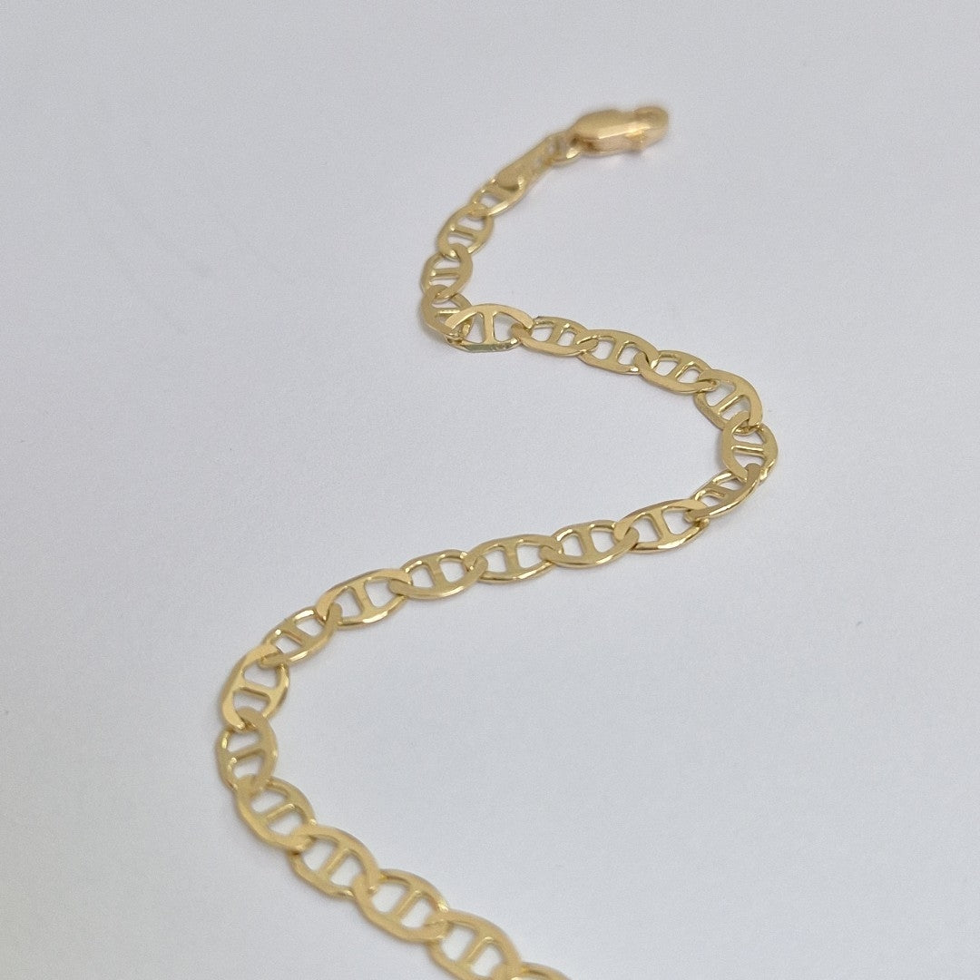 PULSERAS TEJIDO MARINERA ORO 14K 16 CM 2.9 GR (NUEVO)