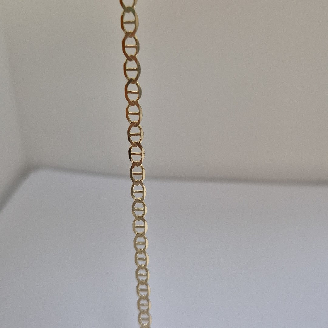 PULSERAS TEJIDO MARINERA ORO 14K 21 CM 3.4 GR (NUEVO)