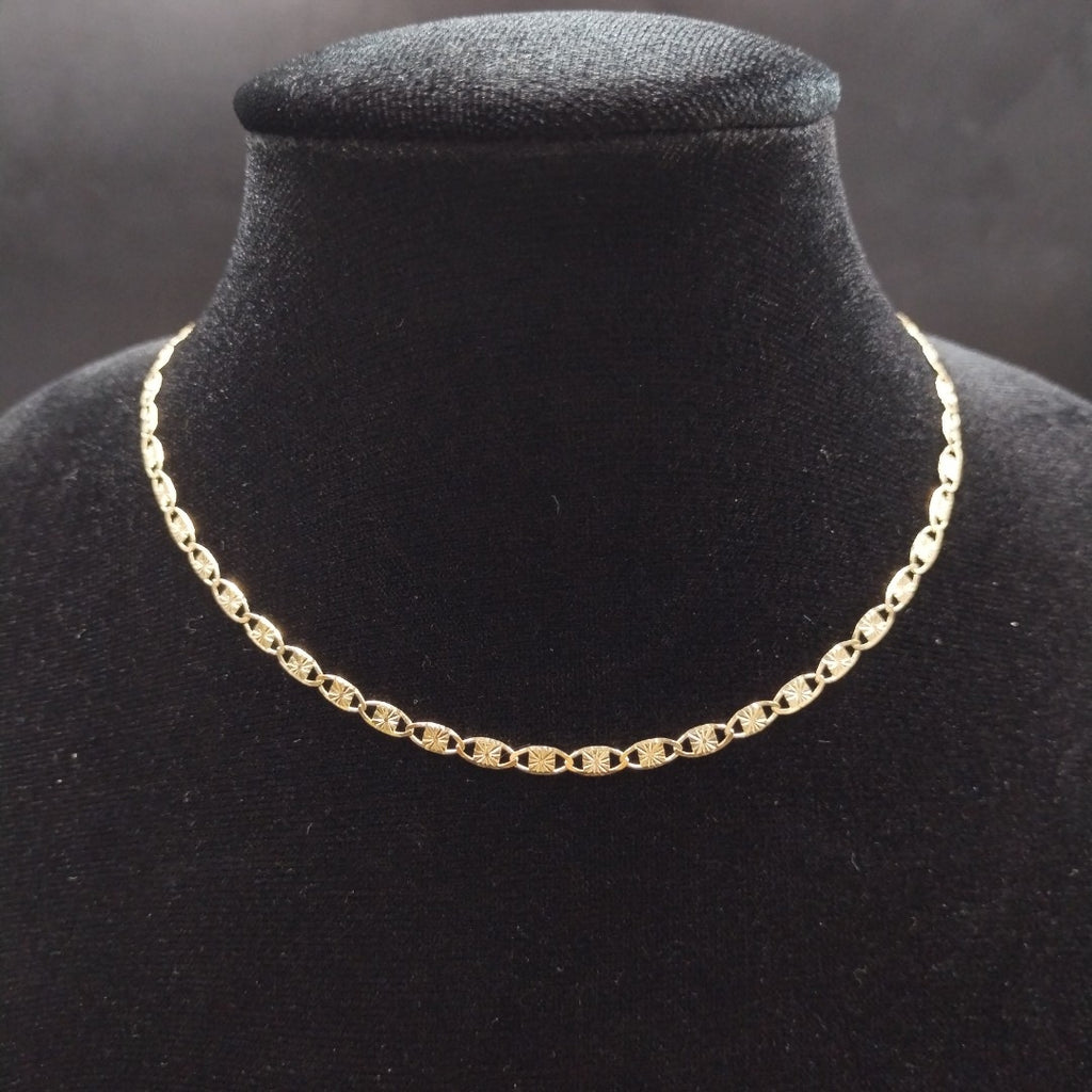CADENAS TEJIDO GUCHI ORO 14K 55 CM 7.1 GR (NUEVO)