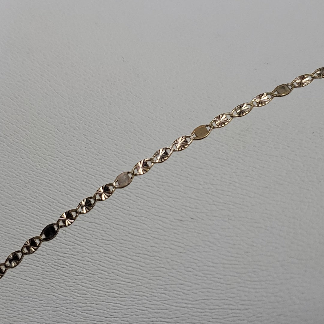 CADENAS TEJIDO GUCHI ORO 10K 40 A 45 CM 1.4 GR (NUEVO)