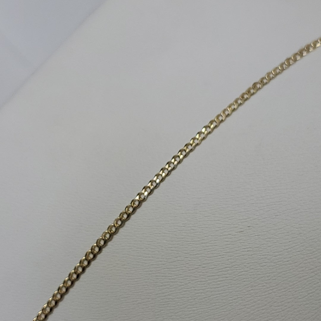 CADENAS TEJIDO BARBADA ORO 10K 55 CM 3.8 GR (NUEVO)