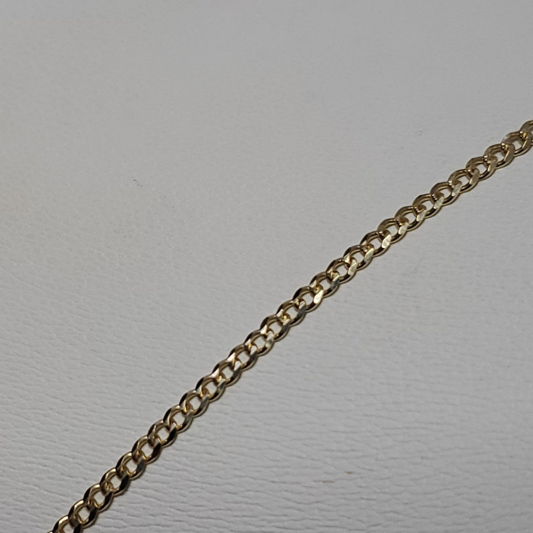 CADENAS TEJIDO BARBADA ORO 10K 50 CM 3.5 GR (NUEVO)