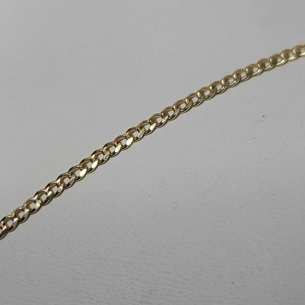 CADENAS TEJIDO BARBADA ORO 10K 60 CM 4.1 GR (NUEVO)