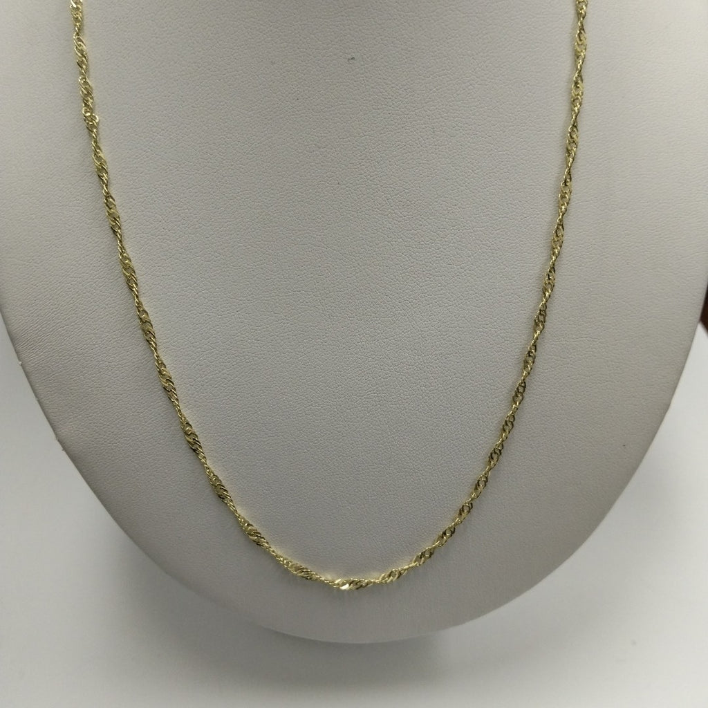 CADENAS TEJIDO MEDIO TZL ORO 14K 55 CM 4.9 GR (NUEVO)