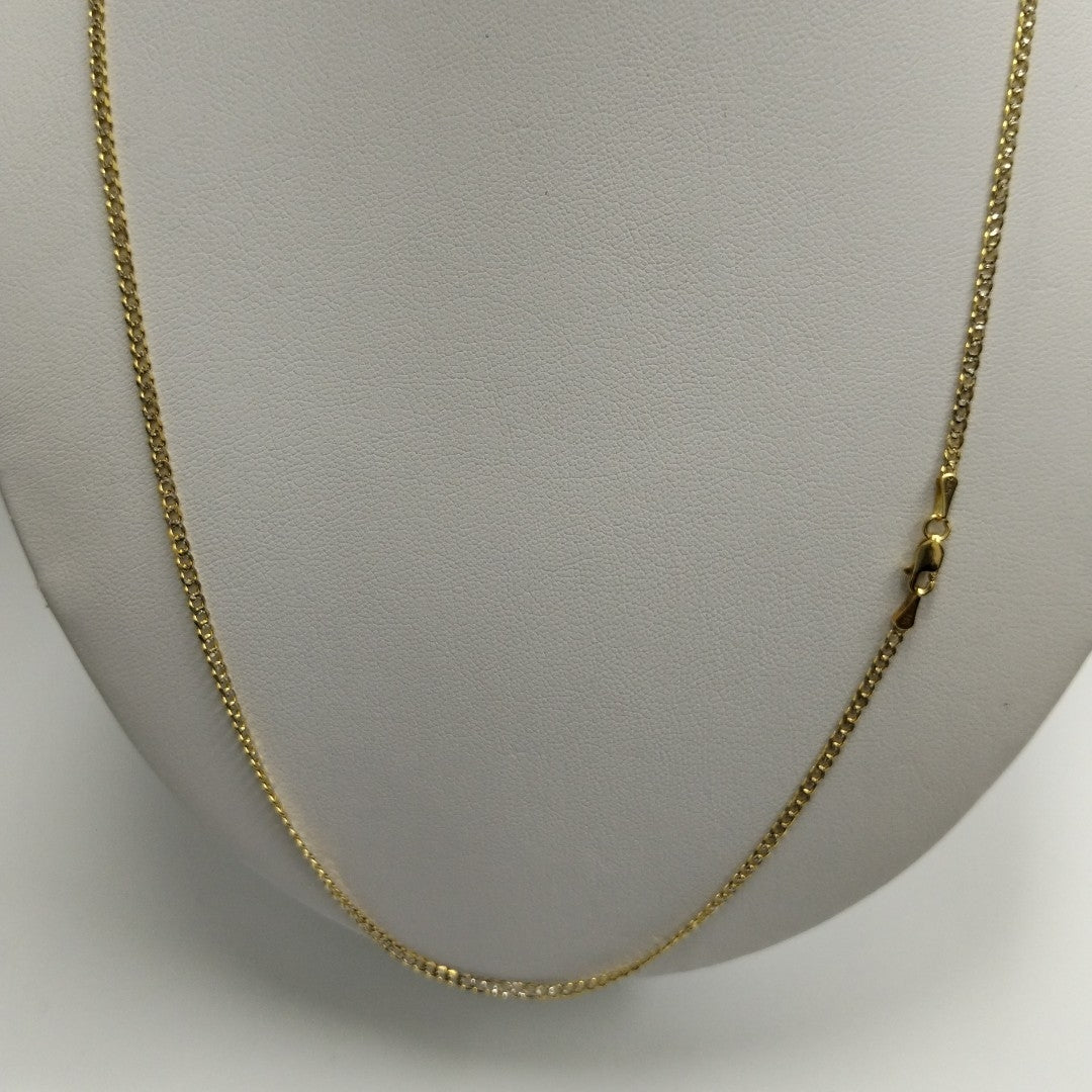 CADENAS BARBADA DIAMANTADA ORO 14K 60 CM 6.2 GR (NUEVO)