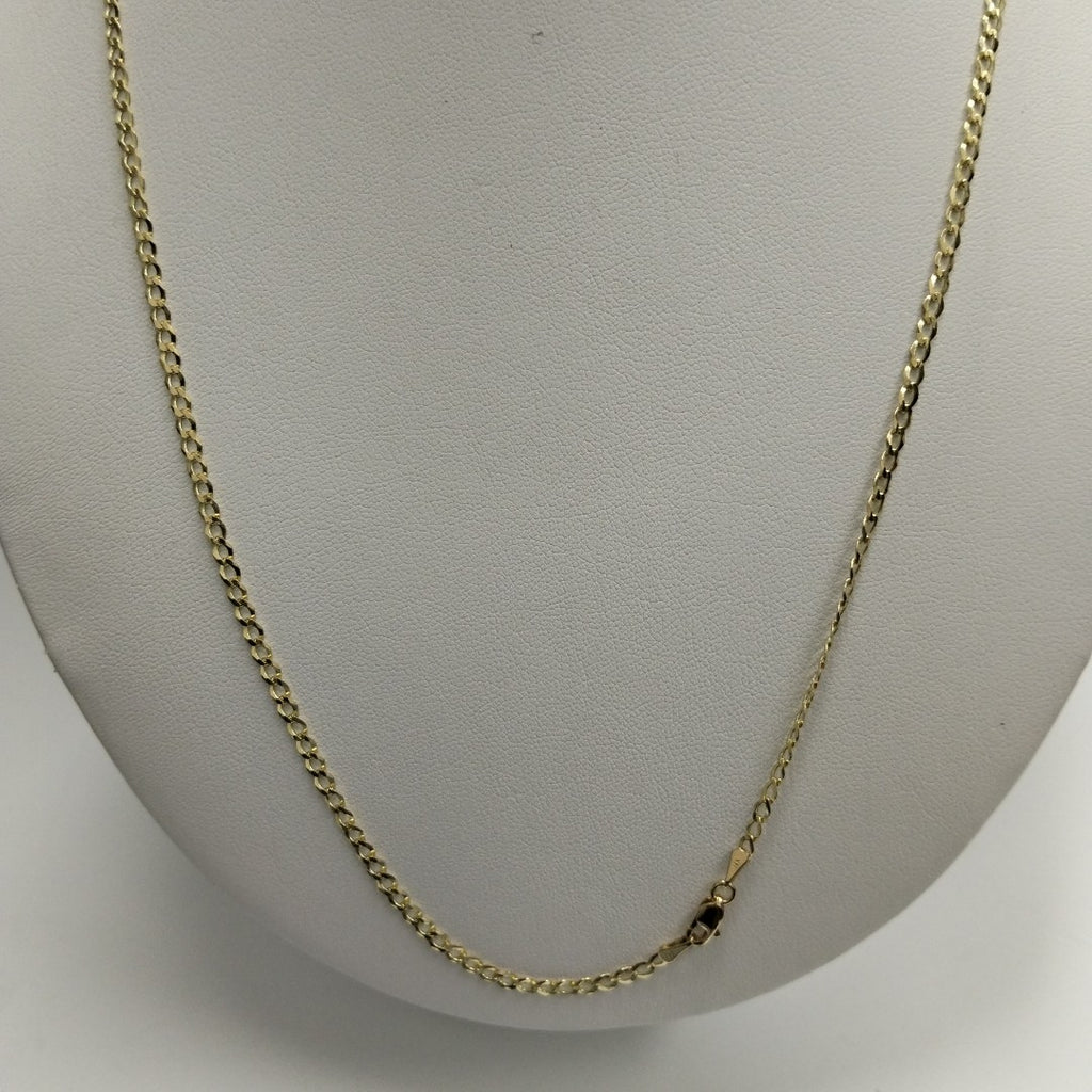 CADENAS TEJIDO BARBADA ORO 14K 60 CM 5.4 GR (NUEVO)