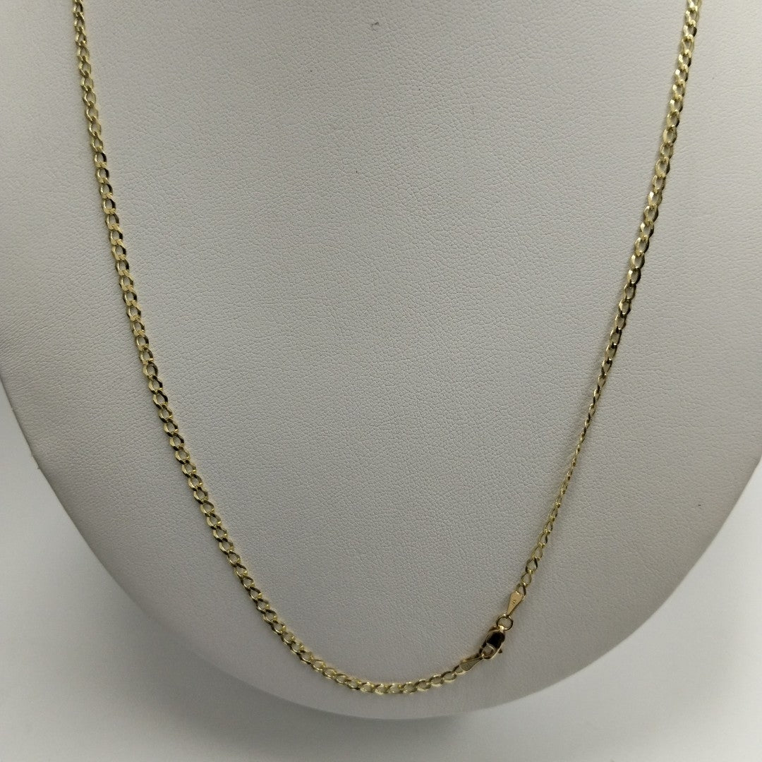 CADENAS TEJIDO BARBADA ORO 14K 60 CM 5.4 GR (NUEVO)