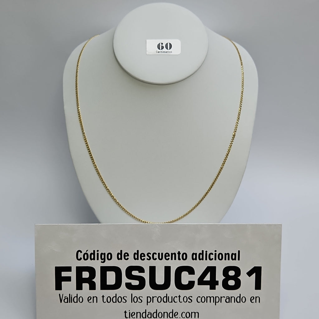 CADENAS BARBADA DIAMANTADA ORO 14K 60 CM 6.2 GR (NUEVO)