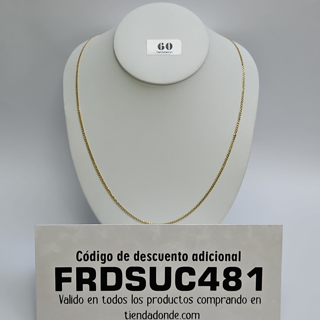 CADENAS BARBADA DIAMANTADA ORO 14K 60 CM 6.2 GR (NUEVO)