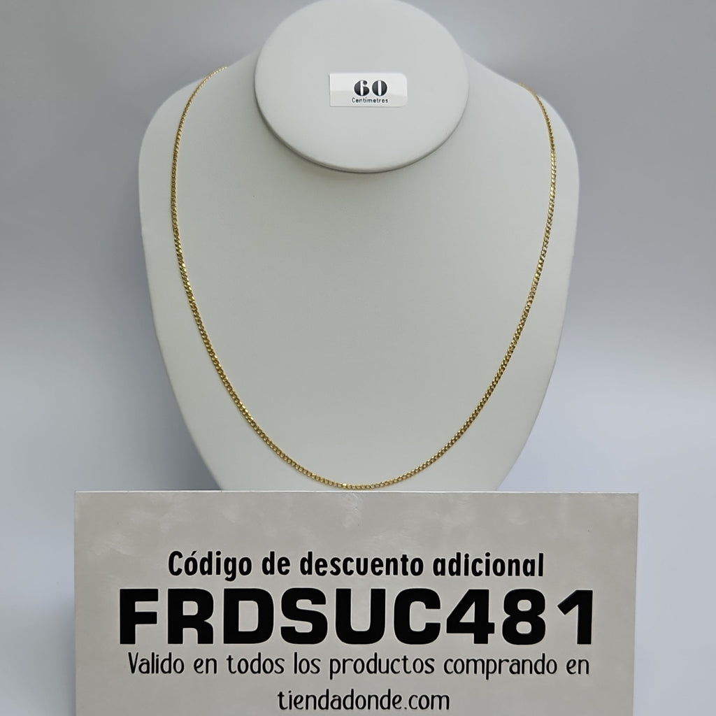 CADENAS BARBADA DIAMANTADA ORO 14K 60 CM 6.2 GR (NUEVO)