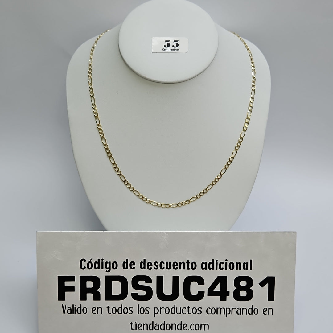 CADENAS TEJIDO 3X1 ORO 10K 55 CM 6.2 GR (NUEVO)