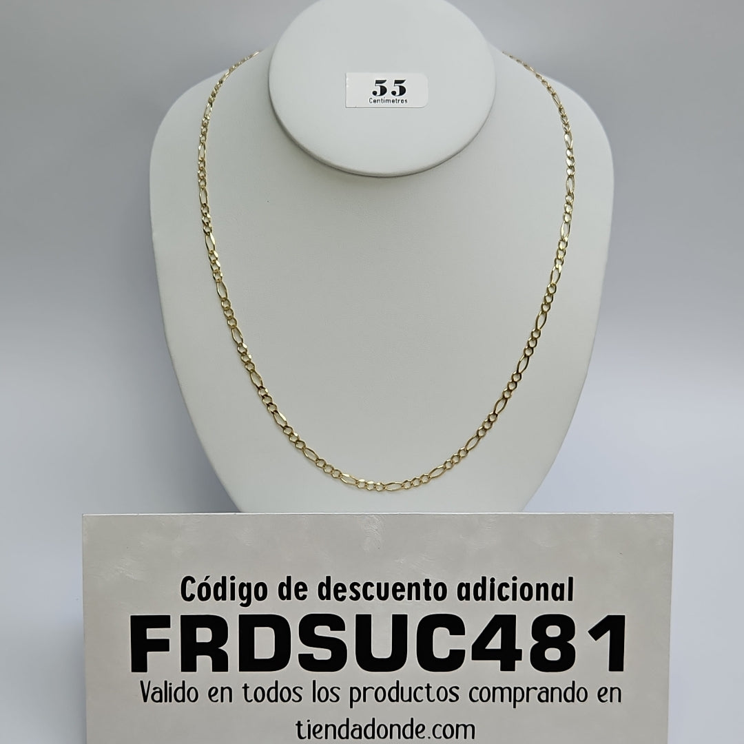 CADENAS TEJIDO 3X1 ORO 10K 50 CM 6.4 GR (NUEVO)