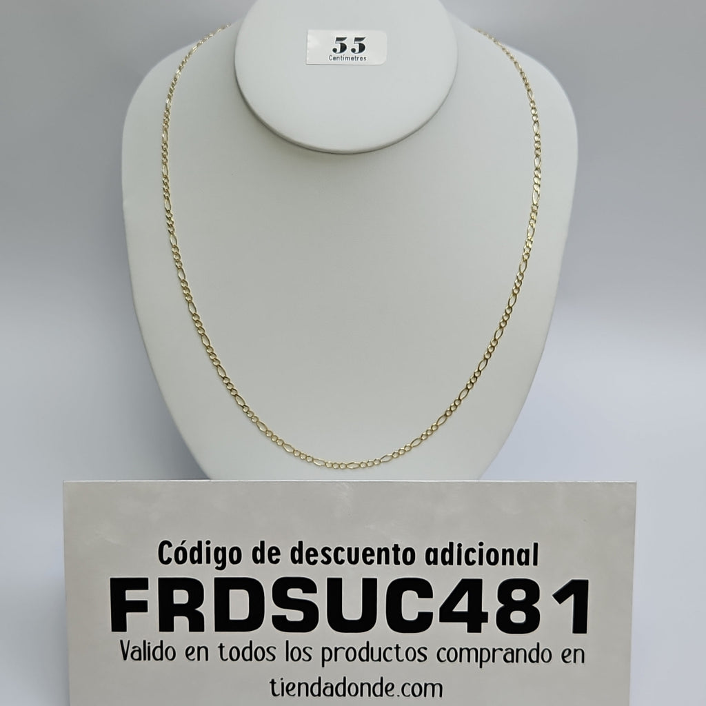 CADENAS TEJIDO 3X1 ORO 10K 55 CM 4.2 GR (NUEVO)