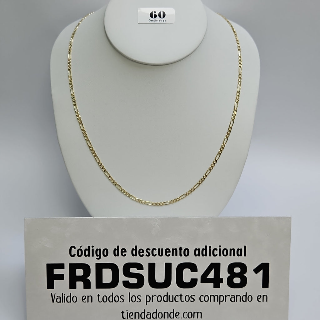 CADENAS 3X1 ORO 14K 60 CM 8.6 GR (NUEVO)