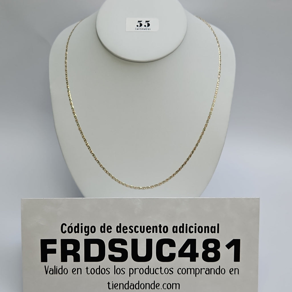 CADENAS TEJIDO GUCHI ORO 10K 55 CM 2.6 GR (NUEVO)