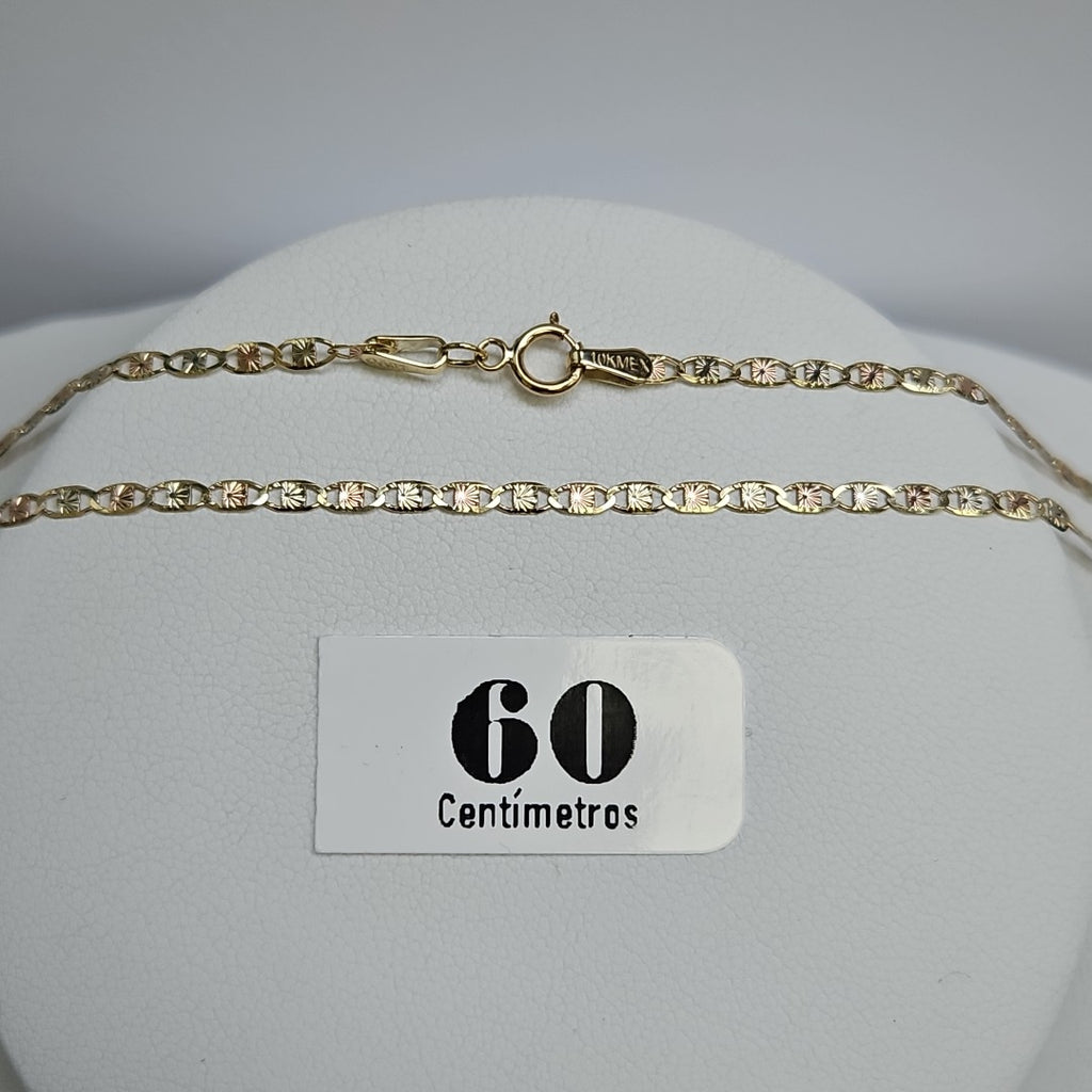 CADENAS TEJIDO GUCHI ORO 10K 60 CM 3 GR (NUEVO)