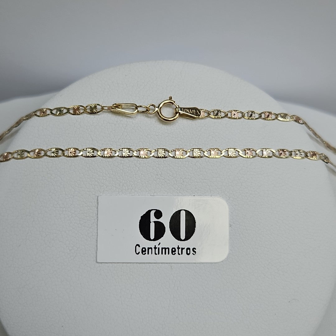 CADENAS TEJIDO GUCHI ORO 10K 60 CM 3 GR (NUEVO)