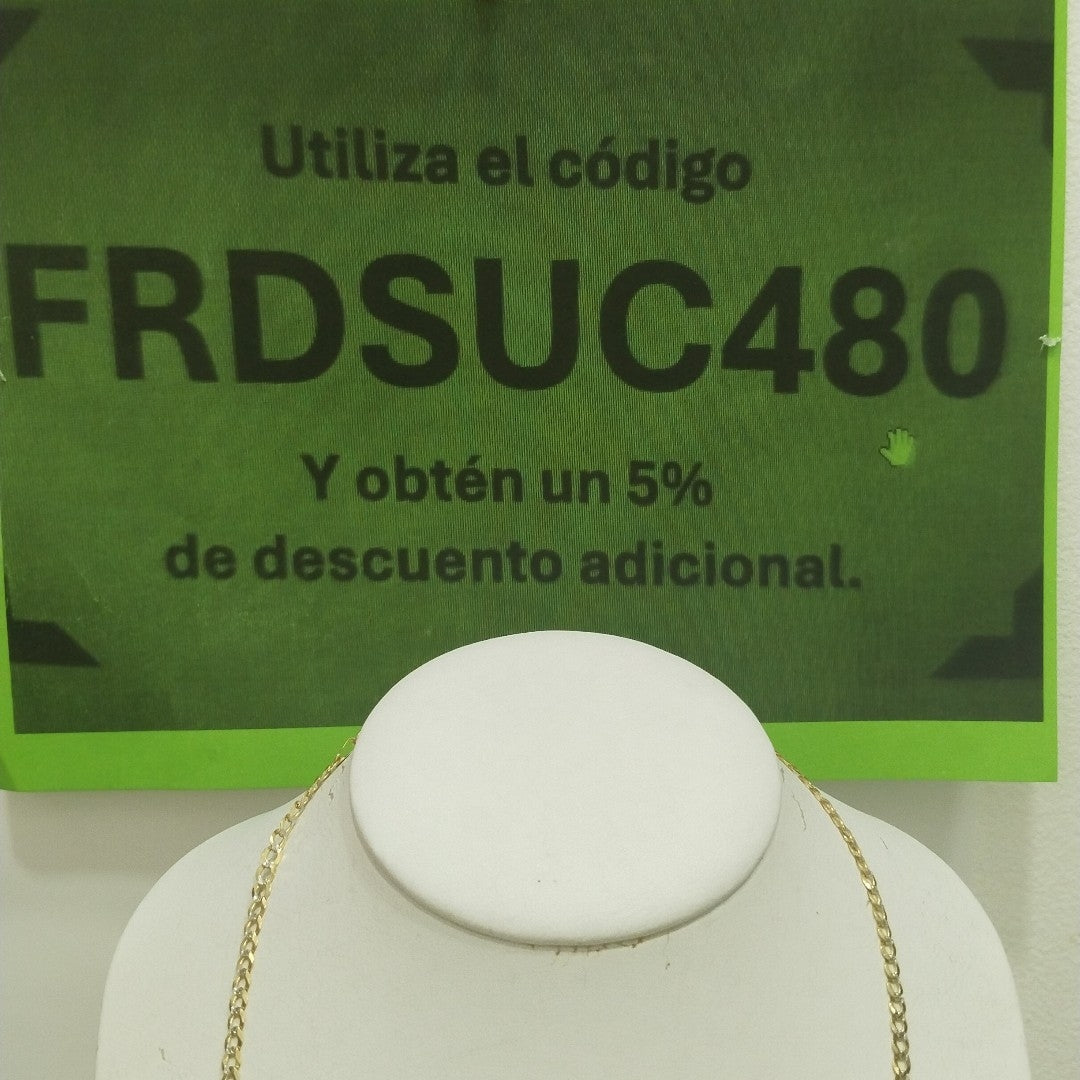 CADENAS BARBADA DIAMANTADA ORO 14K 55 CM 8.9 GR (NUEVO)