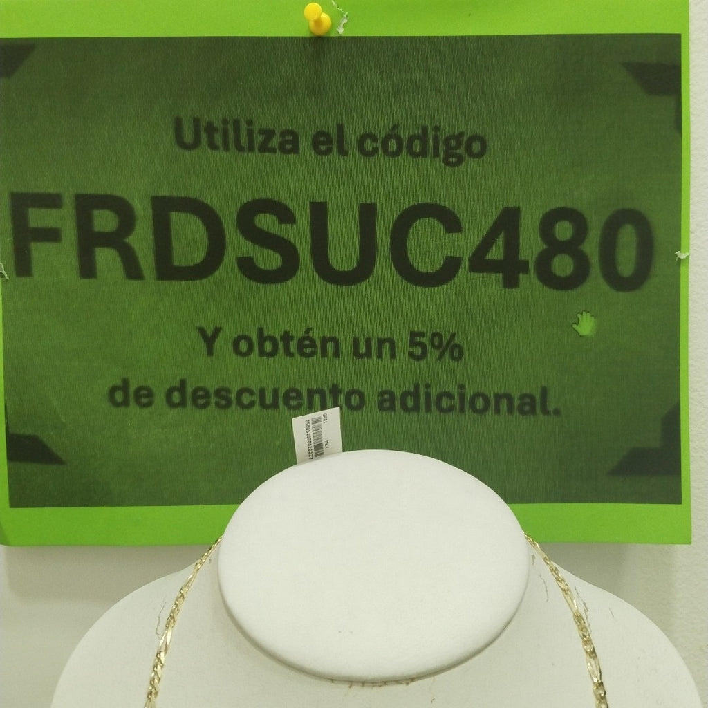 CADENAS TEJIDO 3X1 ORO 14K 60 CM 13.6 GR (NUEVO)