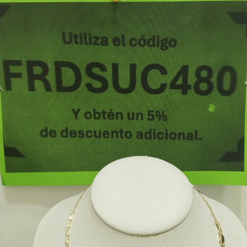 CADENAS TEJIDO GUCHI ORO 14K 55 CM 7.1 GR (NUEVO)