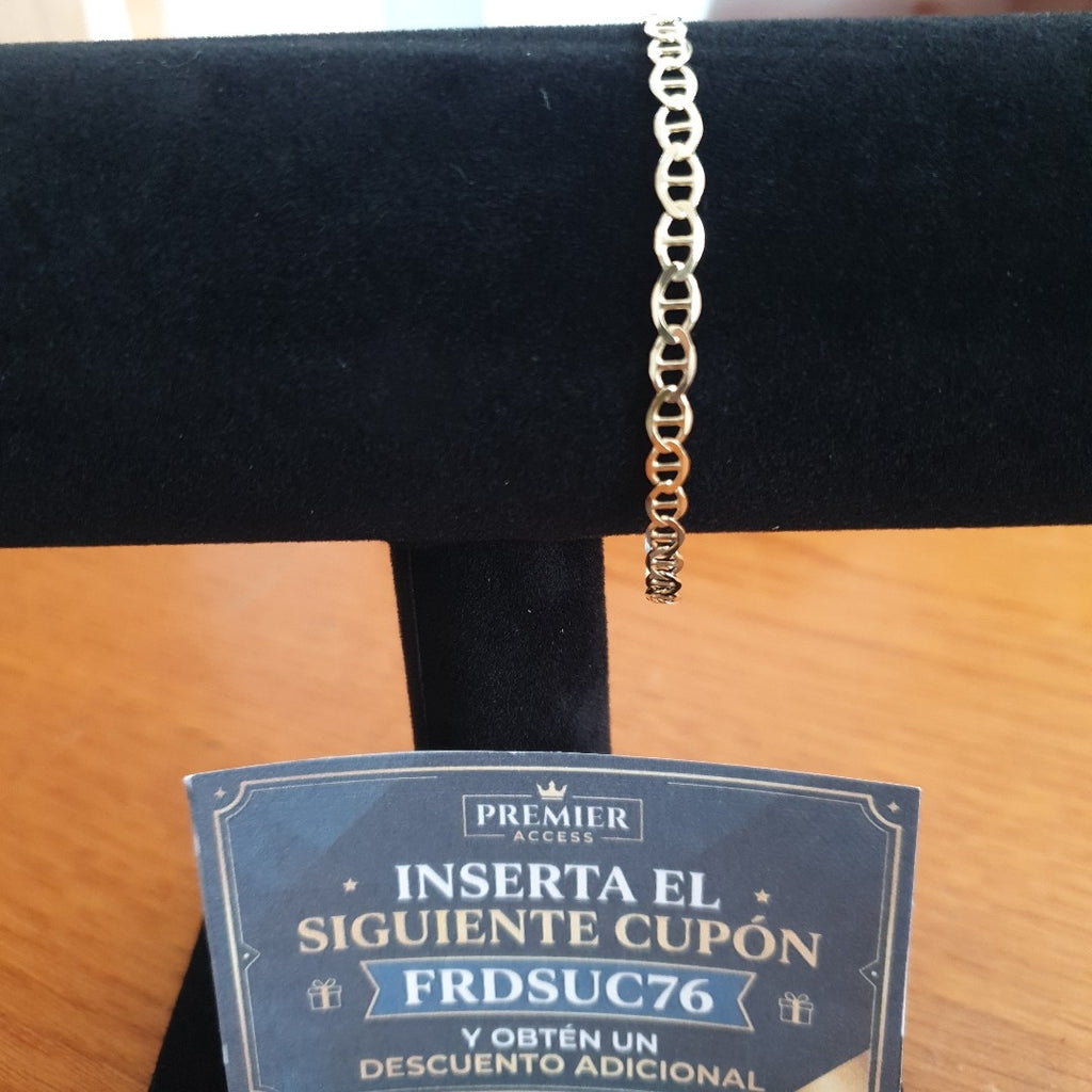 PULSERAS TEJIDO MARINERA ORO 14K 18 CM 3 GR (NUEVO)