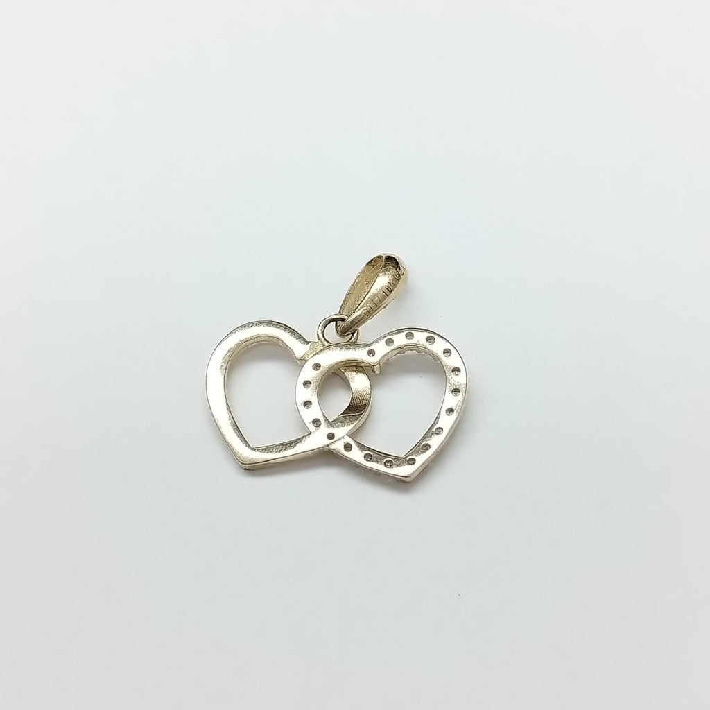 DIJES DOBLE CORAZON ORO 10K 1.5 GR (NUEVO)