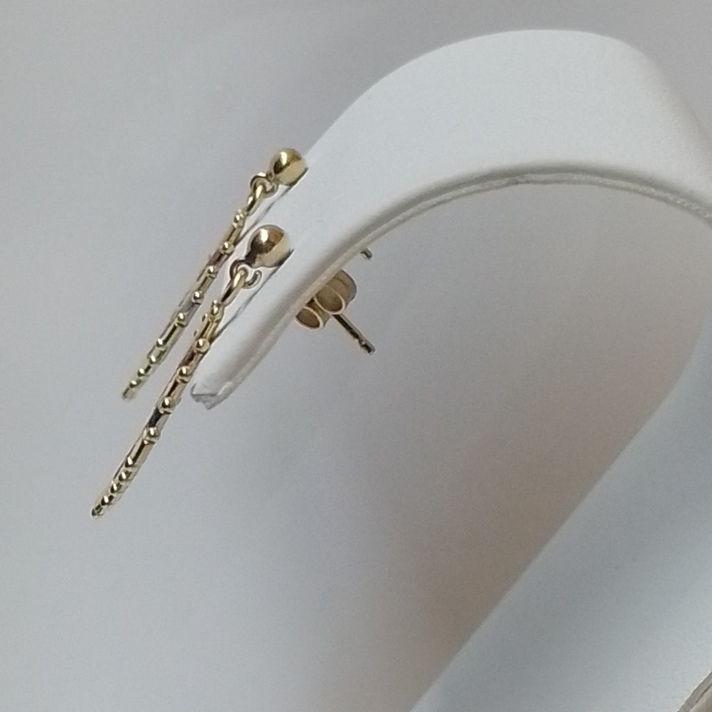BROQUELES PAR ORO, ORO COMBINADO 14 K 3.8 GRMS (SEMINUEVO)