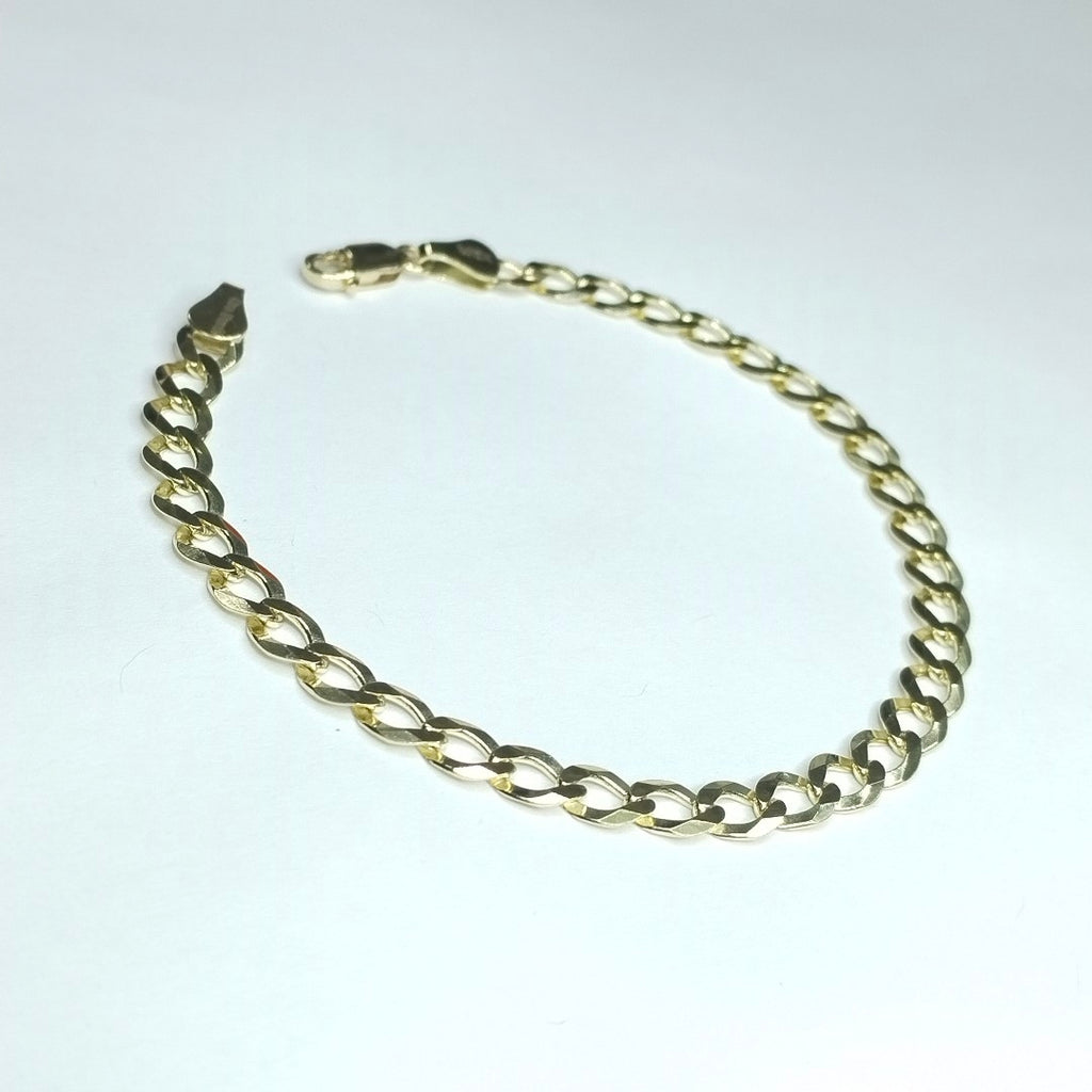 PULSERAS TEJIDO BARBADA ORO 14K 21 CM 7.5 GR (NUEVO)