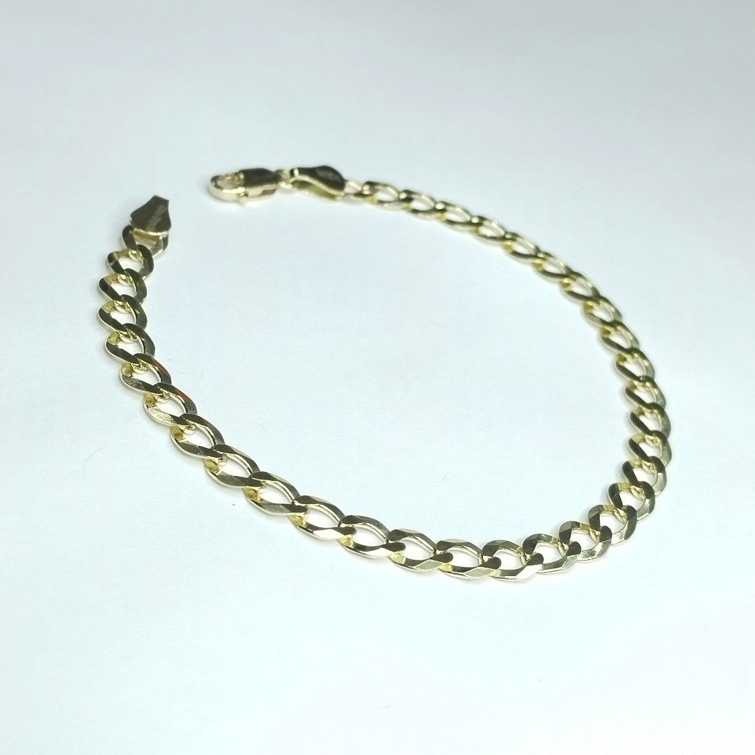 PULSERAS TEJIDO BARBADA ORO 14K 21 CM 7.5 GR (NUEVO)