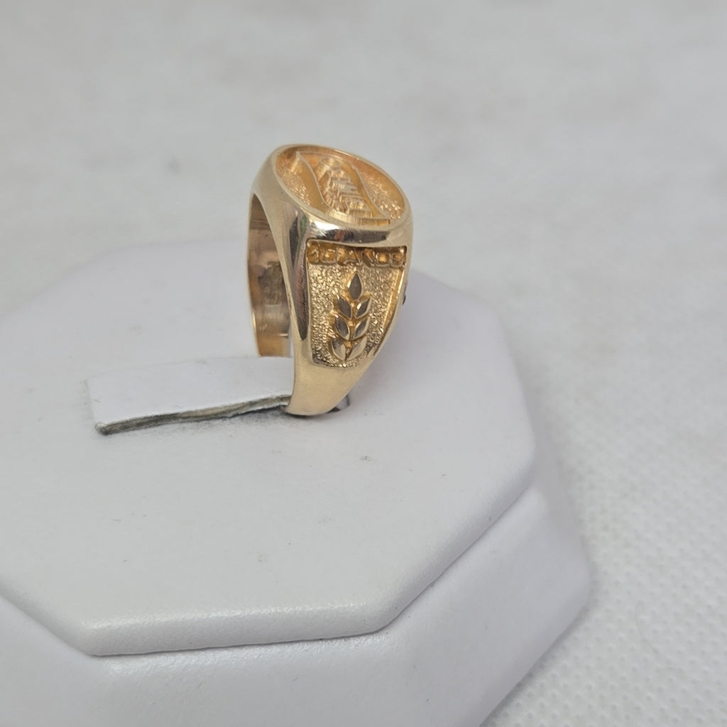 ANILLO CONMEMORATIVO ORO 14 K 8.8 GRMS (SEMINUEVO)
