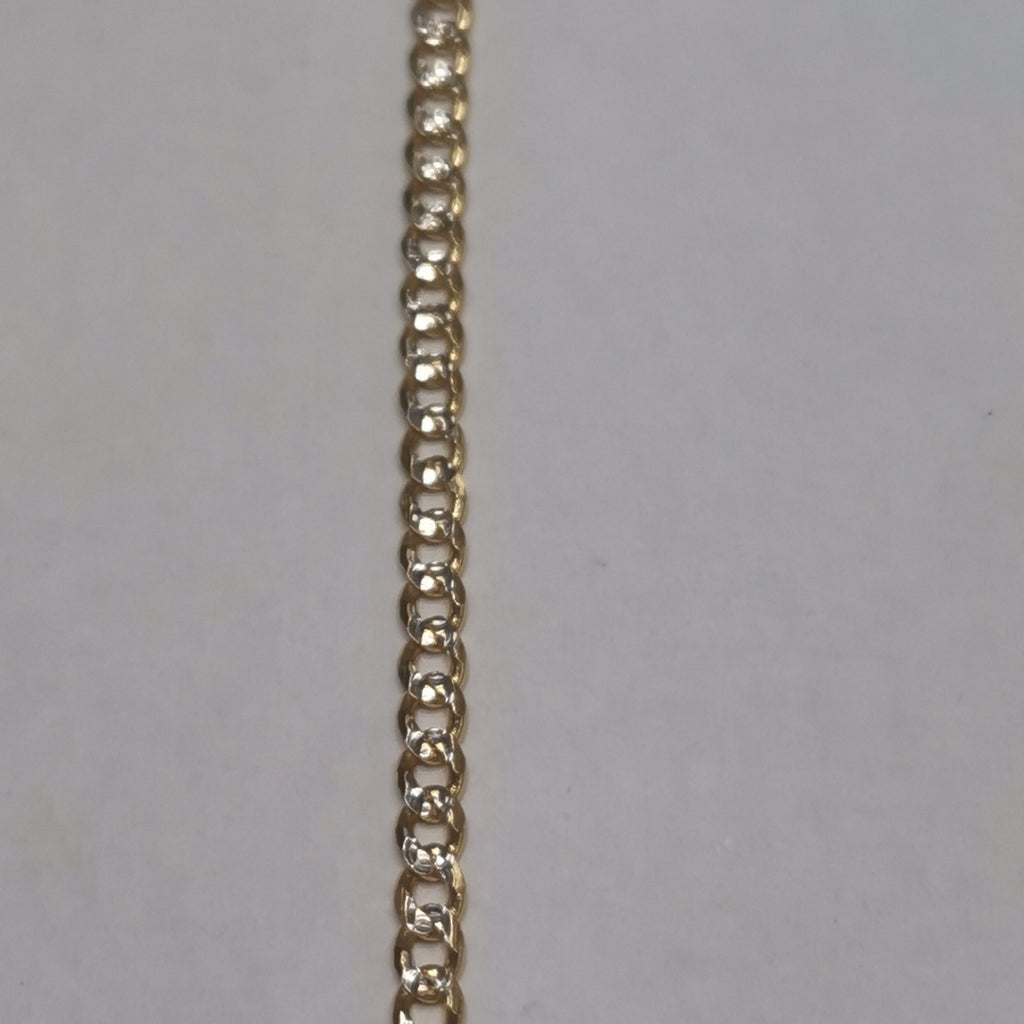CADENAS BARBADA DIAMANTADA ORO 14K 60 CM 6.1 GR (NUEVO)