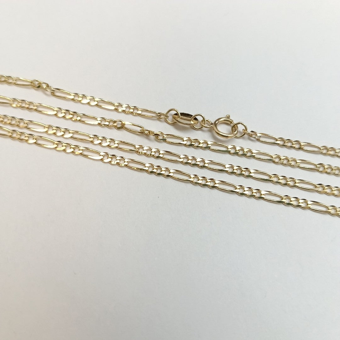 CADENAS TEJIDO 3X1 ORO 10K 50 CM 3 GR (NUEVO)
