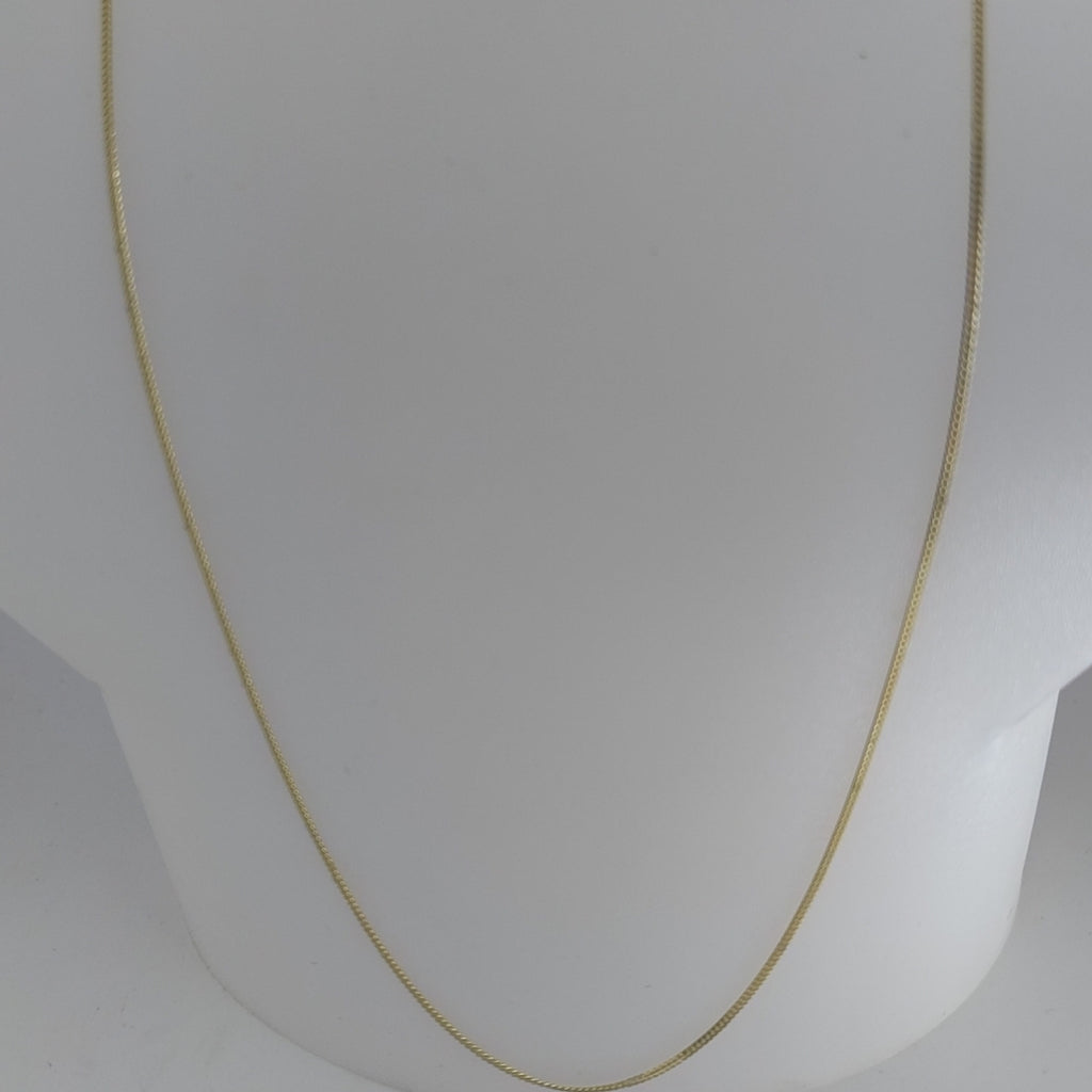 CADENAS TEJIDO BARBADA ORO 10K 55 CM 1.8 GR (NUEVO)